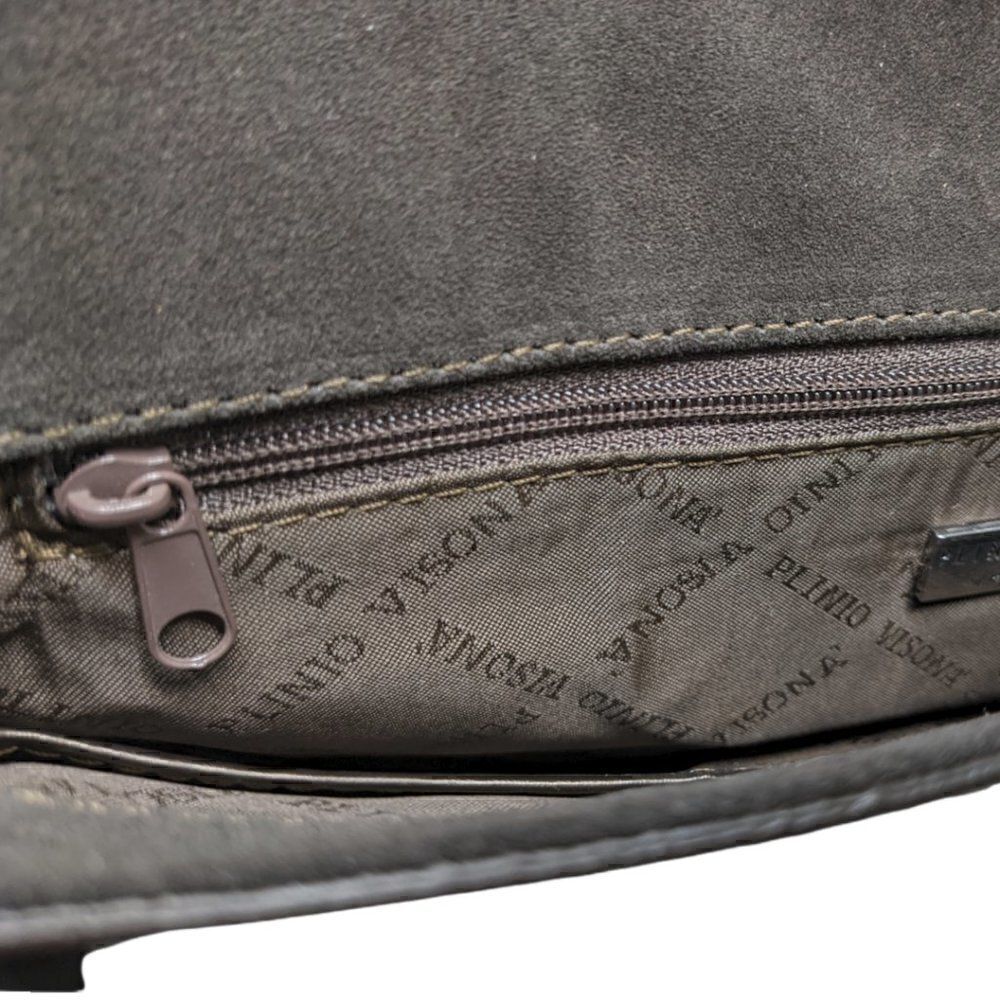 Plinio Visona’s Women's Italian Spazzolatto and Hair Calf Sleek Brown Clutch Bag - Picture 5 of 7